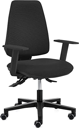 Silla de Escritorio con Ruedas – Silla de Oficina Ergonómicas con Brazos Regulables Fabricadas en España (Modelo 1)